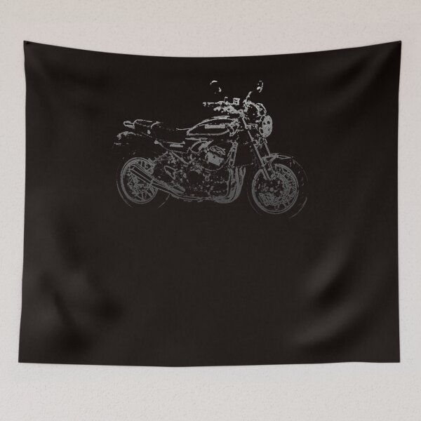Artikelvorschau, Kawasaki Z900RS Bleistiftsilhouette Motorrad Naked Bike Retro entworfen und verkauft von MonaEffer.