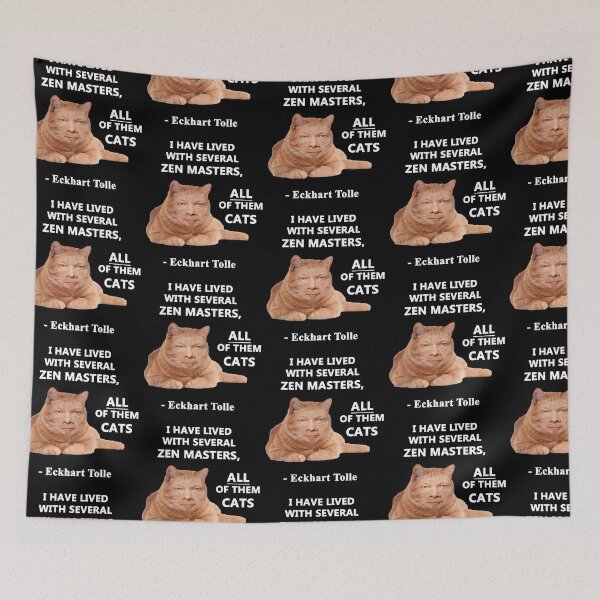 Item preview, Eckhart Tolle Zen Master Cat quote - “I have lived with several zen masters, all of them cats” designed and sold by nders-enLatta.