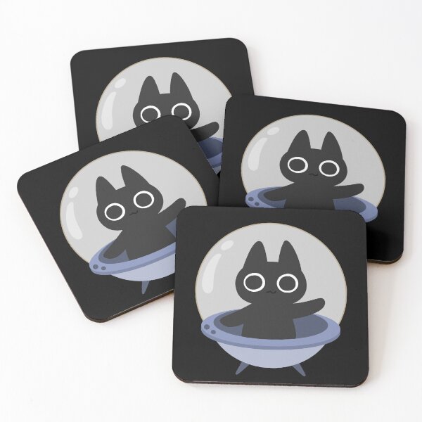 Item preview, UFO - Space Black Cat designed and sold by TNwandesignart.