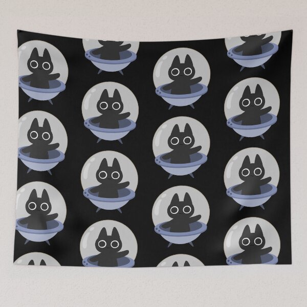 Item preview, UFO - Space Black Cat designed and sold by TNwandesignart.