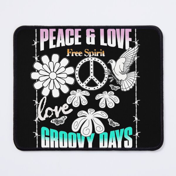 Item preview, Vintage 70's Peace & Love Groovy Days, Nostalgia of the 60s or Simply Spreading Positive Vibes Tee designed and sold by Ketique.