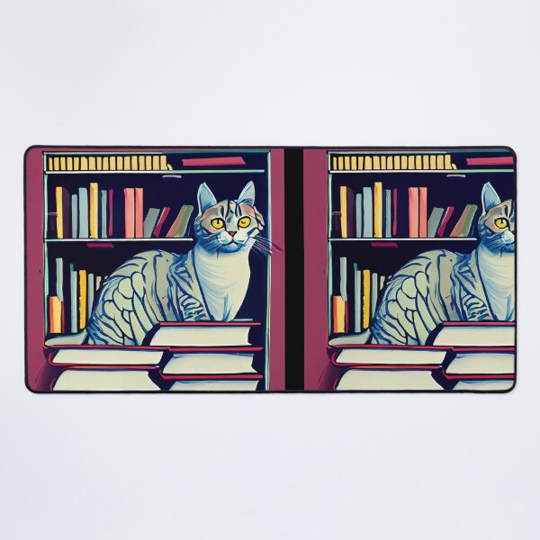 Item preview, Curious Cat in the Library designed and sold by Ridaelb.