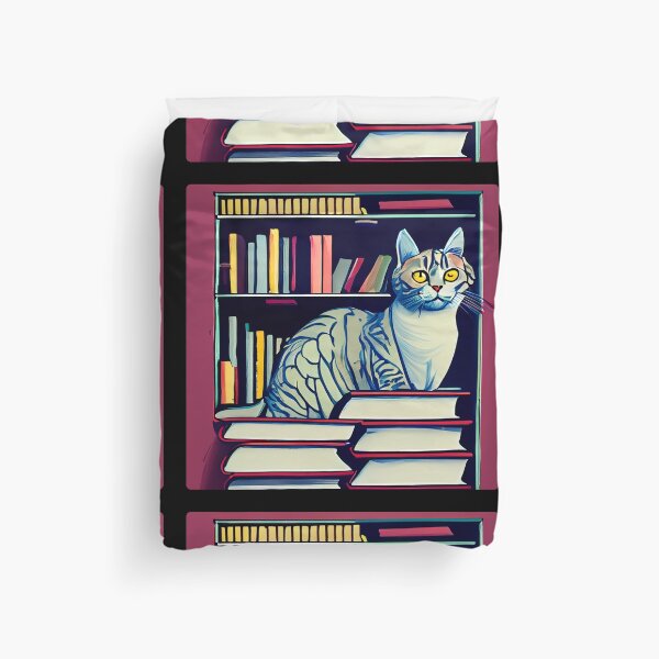 Item preview, Curious Cat in the Library designed and sold by Ridaelb.