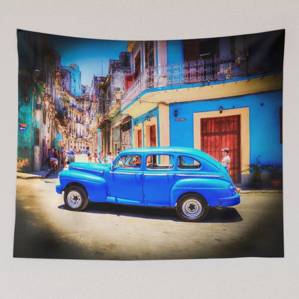 Item preview, Blue Car, In Havana, Consulado, Cuba designed and sold by Paul Thompson Photography.