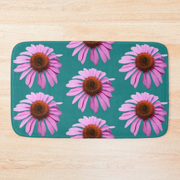 Item preview, Pink Echinacea Cone Flower - teal background designed and sold by Louise-Mae.