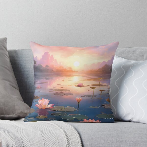 Item preview, Morning Serenity: A Lotus Pond in Watercolor designed and sold by Shirtastically.