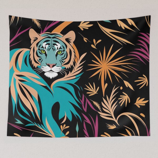 Item preview, Blue Tiger Pattern designed and sold by UllaSformat.
