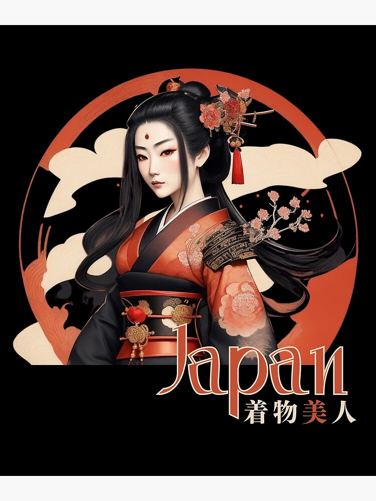 Japanese Geisha in Tokyo Kimono digital art' Women's T-Shirt