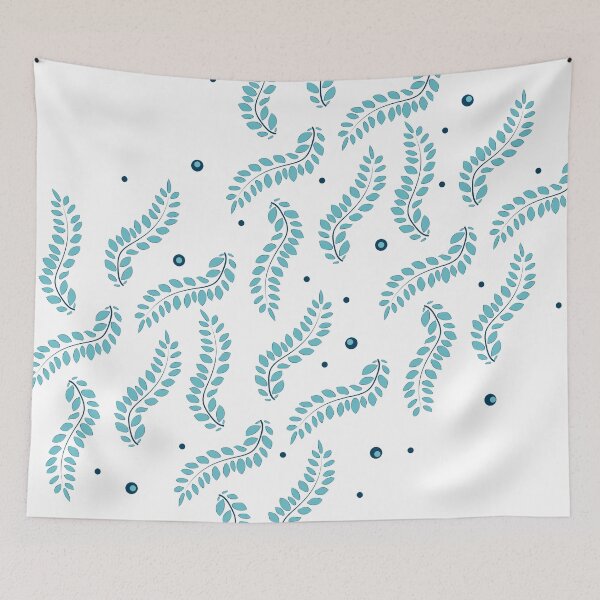 Item preview, Leaf pattern blue designed and sold by designs. of.love.