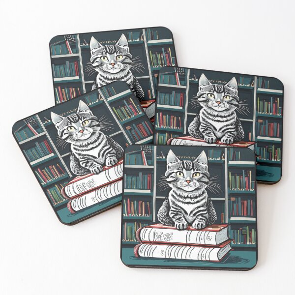 Item preview, Adorable Cat in the Library designed and sold by Ridaelb.