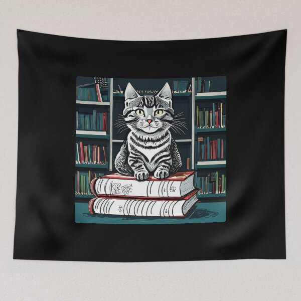 Item preview, Adorable Cat in the Library designed and sold by Ridaelb.