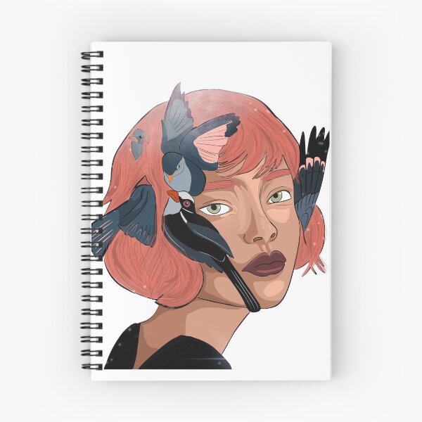 Item preview, Midnight Bird Red Head designed and sold by InkedEdges.