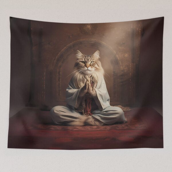 Item preview, cat's meditation designed and sold by the99thstudio.