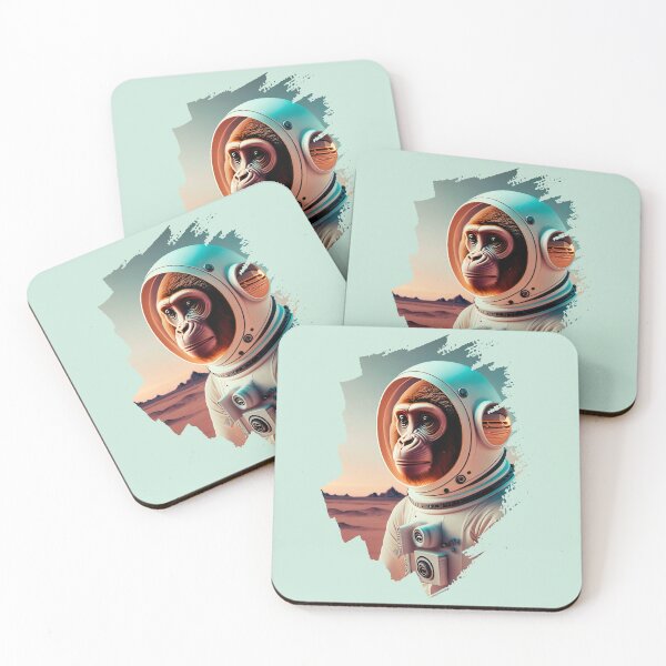 Item preview, Space Monkey Astronaut - Mountain Desert Landscape - Universe Explorer designed and sold by monkeybusiness.pt.
