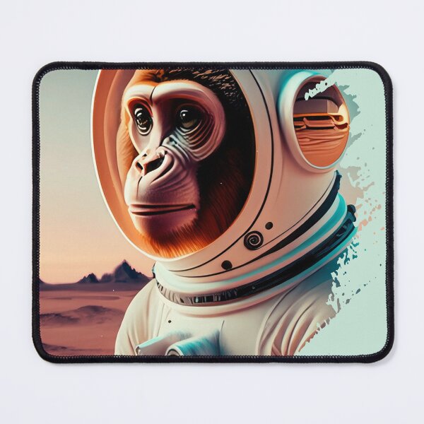 Item preview, Space Monkey Astronaut - Mountain Desert Landscape - Universe Explorer designed and sold by monkeybusiness.pt.