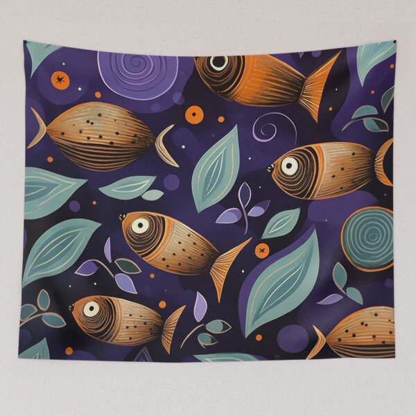 Item preview, "AUBERGINE FANTASY FISH" BY HUNZINATOR designed and sold by HUNZINATOR.