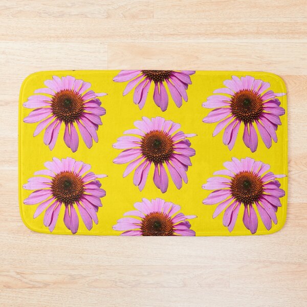 Item preview, Pink Echinacea Cone Flower - yellow background designed and sold by Louise-Mae.