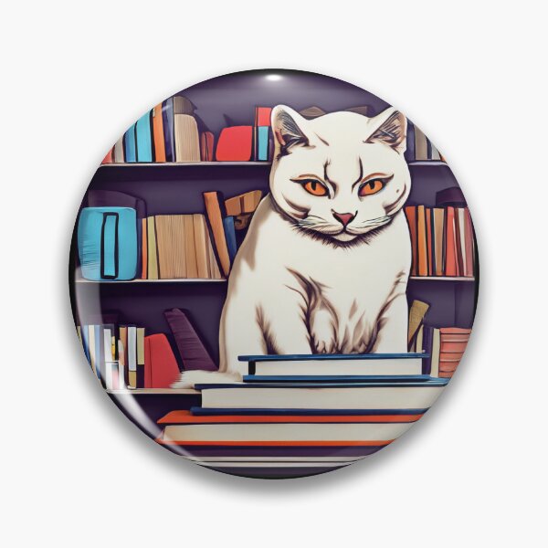 Item preview, Library White Cat designed and sold by Ridaelb.