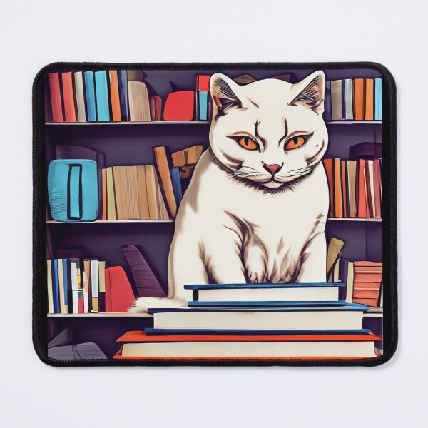 Item preview, Library White Cat designed and sold by Ridaelb.