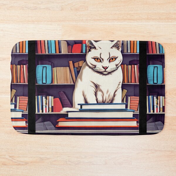 Item preview, Library White Cat designed and sold by Ridaelb.
