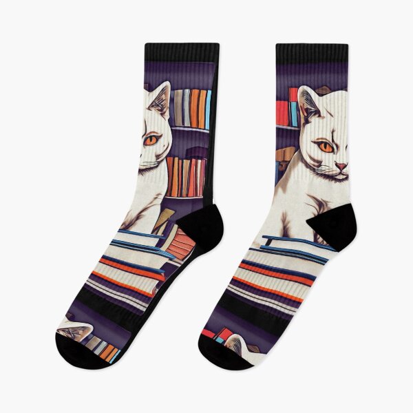 Item preview, Library White Cat designed and sold by Ridaelb.