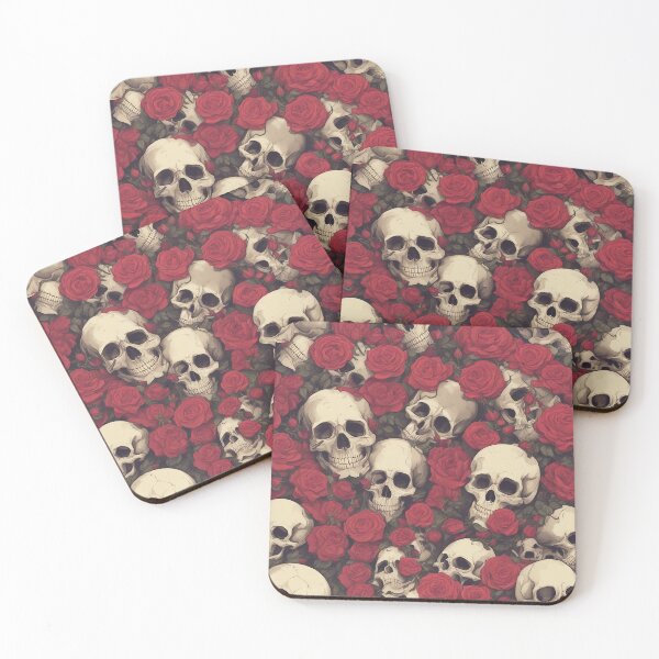 Item preview, Skull İn The Red Roses designed and sold by FrozenPolarBear.