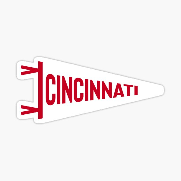 Item preview, Cincinnati Pennant Red on White designed and sold by cficker.