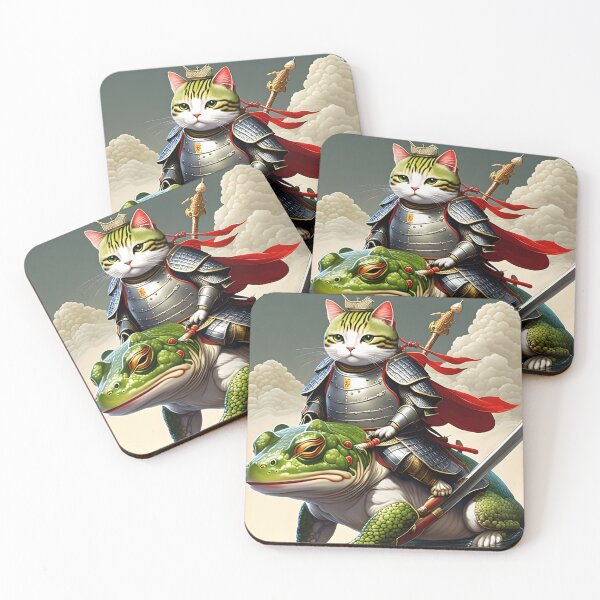 Item preview, cat warrior riding a frog designed and sold by Jambonfromage.