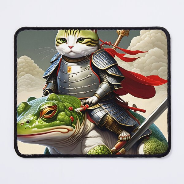 Item preview, cat warrior riding a frog designed and sold by Jambonfromage.