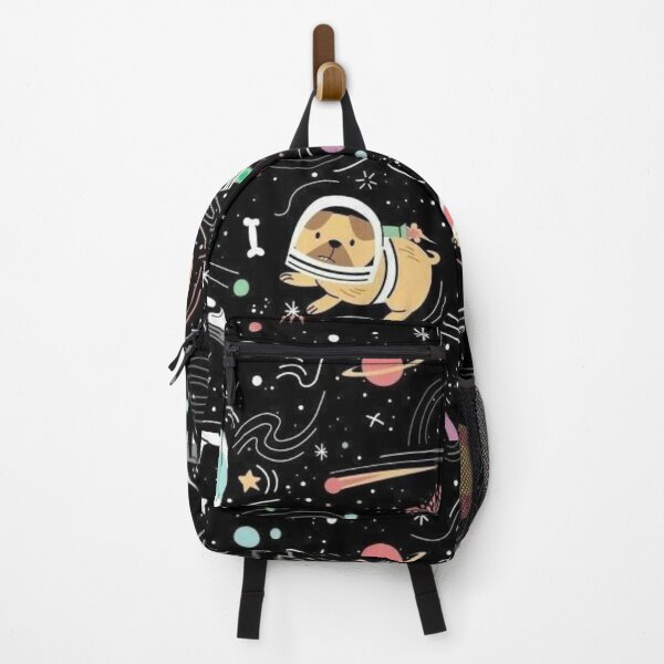 Item preview, Backpack with a dog motif in space designed and sold by BagZone.