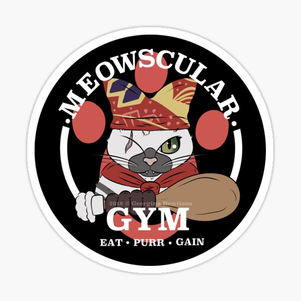 Item preview, Meowscular Gym designed and sold by Georgie Hewitson.