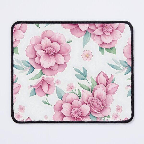 Item preview, Elegant pink botanical watercolor floral pattern designed and sold by ArtCornerStudio.