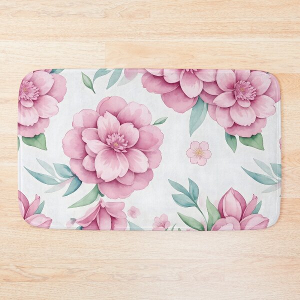 Item preview, Elegant pink botanical watercolor floral pattern designed and sold by ArtCornerStudio.