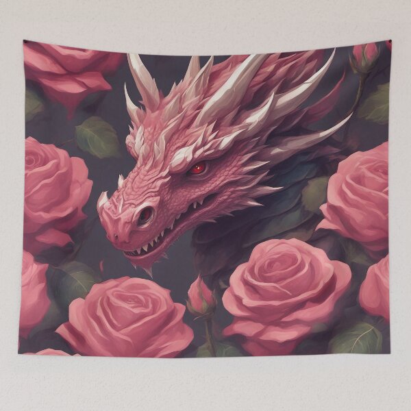 Item preview, Pink Dragon İn The Pink Roses designed and sold by FrozenPolarBear.