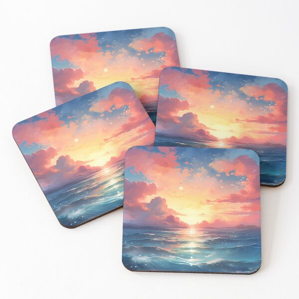 Item preview, Sunrise Seascape: A Watercolor Scene designed and sold by Shirtastically.