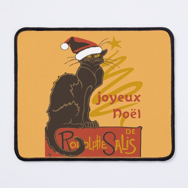 Item preview, Joyeux Noel Le Chat Noir With Stylized Golden Tree v2 designed and sold by taiche.