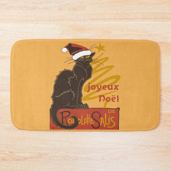 Item preview, Joyeux Noel Le Chat Noir With Stylized Golden Tree v2 designed and sold by taiche.