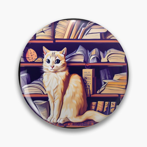Item preview, Halloween Cat in the Spooky Library designed and sold by Ridaelb.