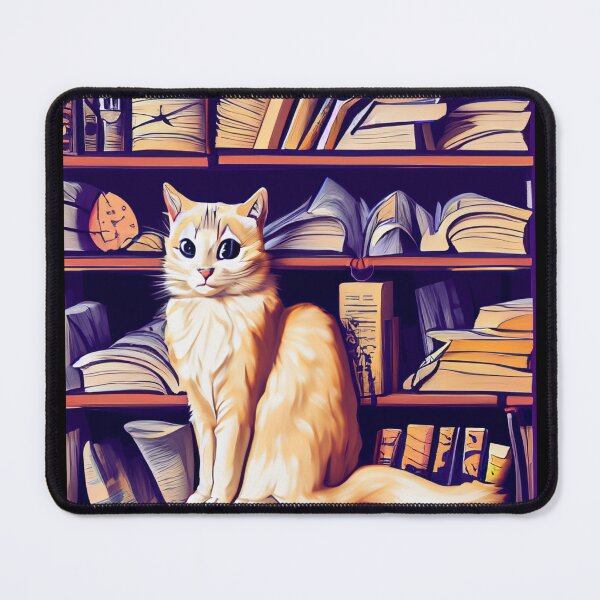 Item preview, Halloween Cat in the Spooky Library designed and sold by Ridaelb.