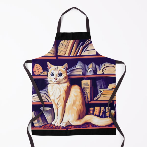 Item preview, Halloween Cat in the Spooky Library designed and sold by Ridaelb.
