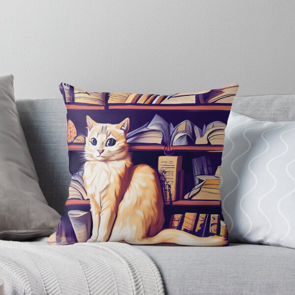 Item preview, Halloween Cat in the Spooky Library designed and sold by Ridaelb.