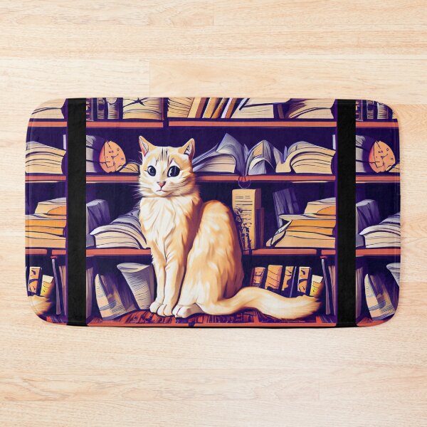 Item preview, Halloween Cat in the Spooky Library designed and sold by Ridaelb.
