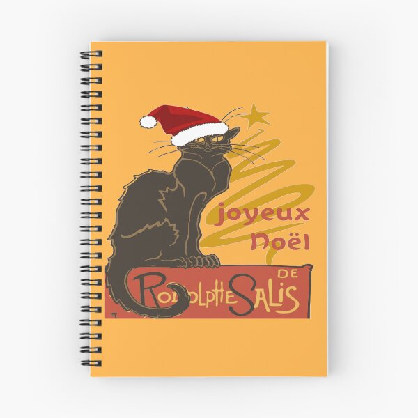 Item preview, Joyeux Noel Le Chat Noir With Stylized Golden Tree designed and sold by taiche.