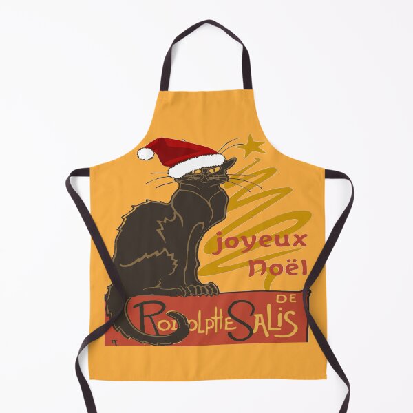 Item preview, Joyeux Noel Le Chat Noir With Stylized Golden Tree designed and sold by taiche.
