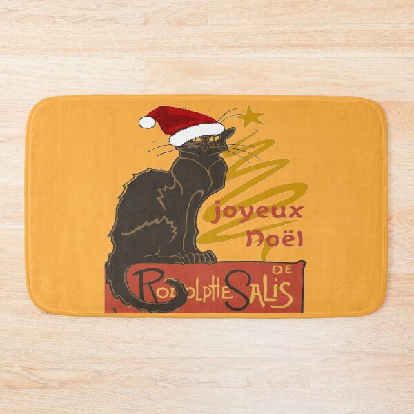 Item preview, Joyeux Noel Le Chat Noir With Stylized Golden Tree designed and sold by taiche.