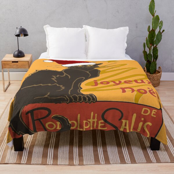 Item preview, Joyeux Noel Le Chat Noir With Stylized Golden Tree designed and sold by taiche.
