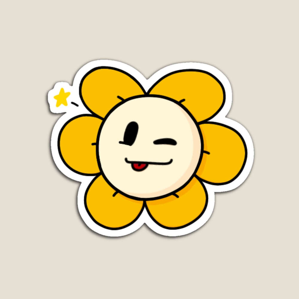 Undertale Smiling Flowey Sticker - Sticker Mania