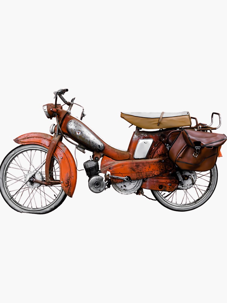 Vintage French Motobecane Moped Sticker for Sale by