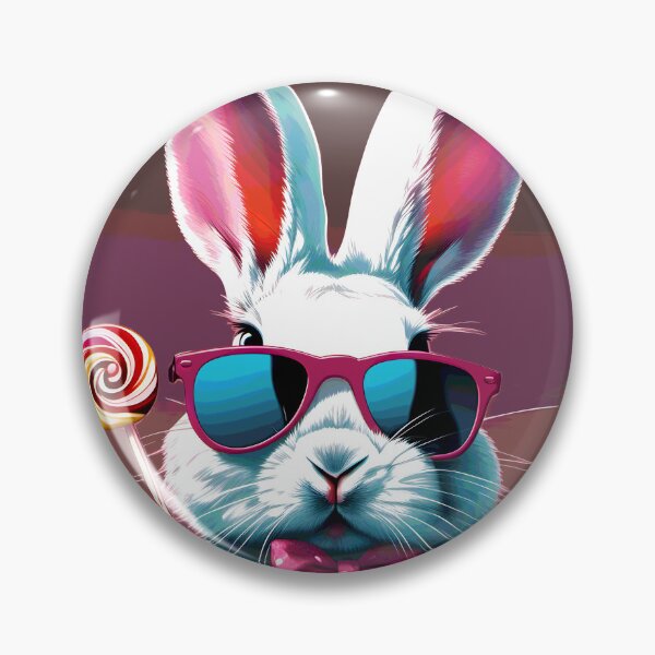 Artikelvorschau, Hase mit Lolipop 2023 Kachelkunstwerk entworfen und verkauft von tileartwork.
