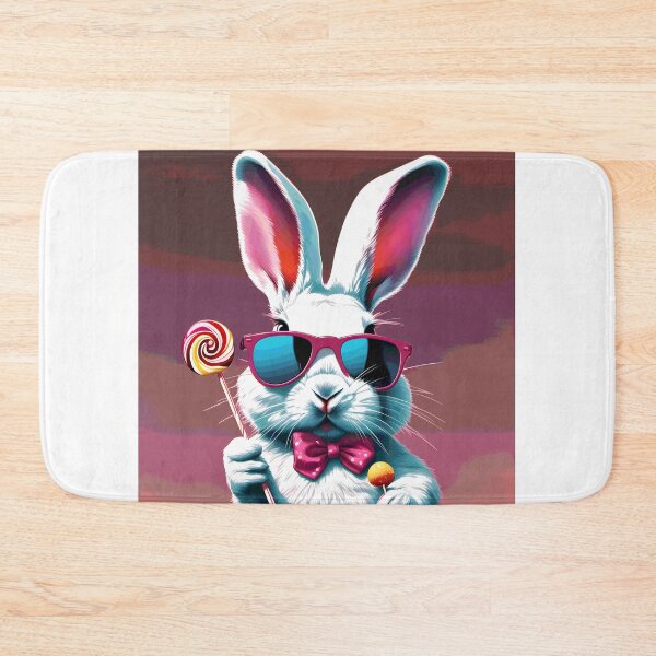 Item preview, bunny with lolipop 2023 tileartwork designed and sold by tileartwork.